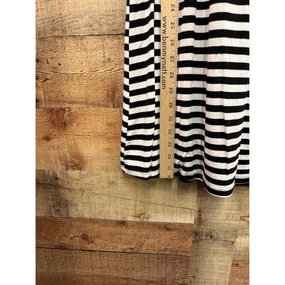 Metropark Black and White Stripe Strapless Maxi Dress sz 4 - Picture 5 of 7